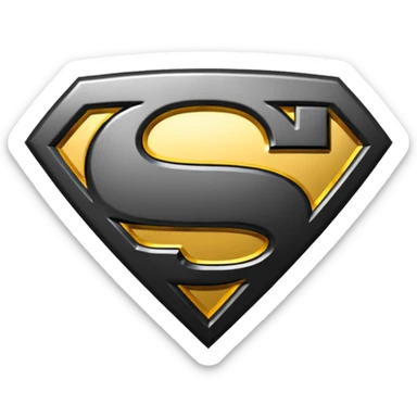 Superman Symbol Man of Steel black sticker