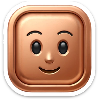 check icon in copper color sticker