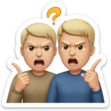 when two people argue sticker