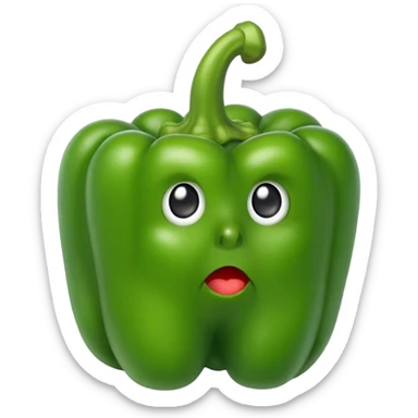 Green Bell pepper sticker
