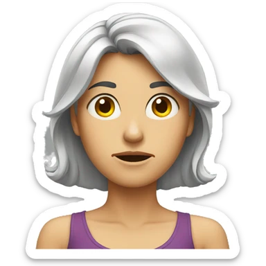 woman unhappy sticker