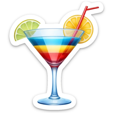 colorful cocktail sticker