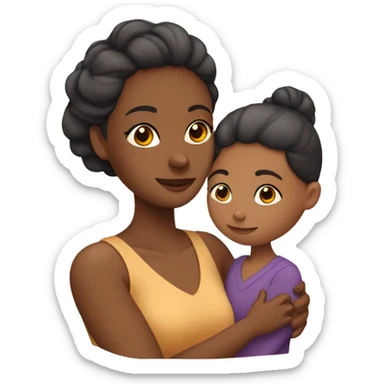 abrazo mama  e hija sticker