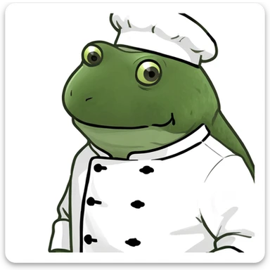 bufo in a chef coat sticker