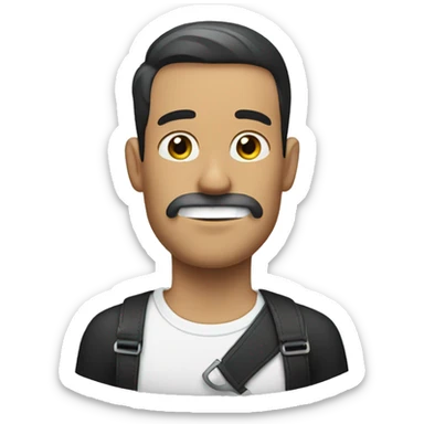 A man shaves  sticker