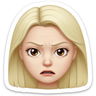 Beautiful woman angry and sick of idiots sticker