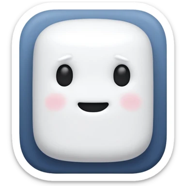 marshmallow with no face sticker
