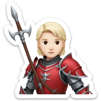 War + crimson armor + halberd sticker