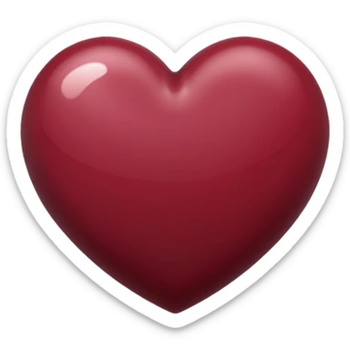 Maroon color heart sticker