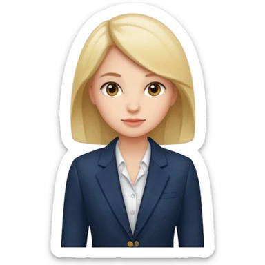 Salon owner a girl with blazer  sticker