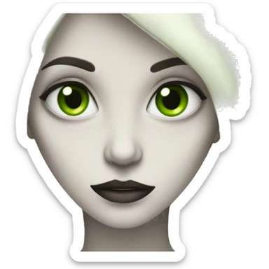pale vampire with green eyes sticker