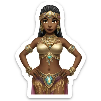 Belly dancer cyborg sticker