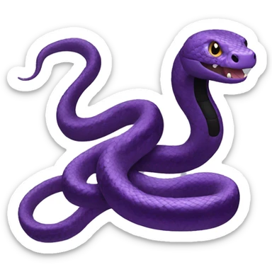 dark violet snake with black highlights sticker