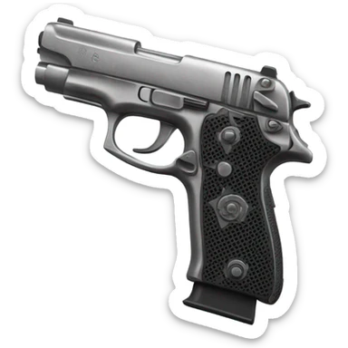 Realistic pistol  sticker