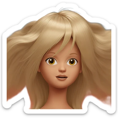 blonde girl with long hair sticker