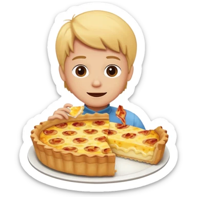 Eating quiche Lorraine sticker