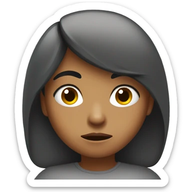 Annoyed girl  sticker