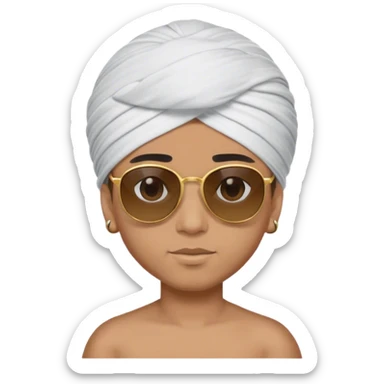 A boy wearing turban and sunglasses  sticker