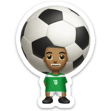 Futbol oynayan patates maskotu sticker