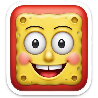 spongebob in red  sticker