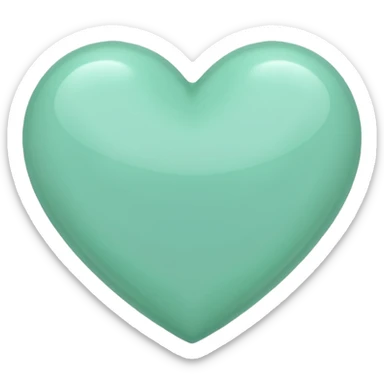 “a heart in mint green color sticker