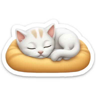 Cute kitten sleeping sticker