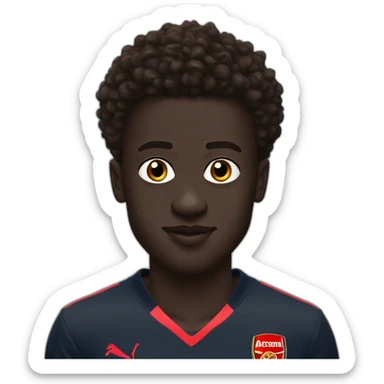 Bukayo saka in arsenal jersey sticker
