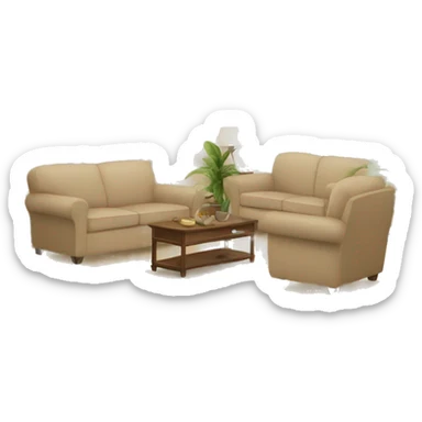 big beige living room sticker