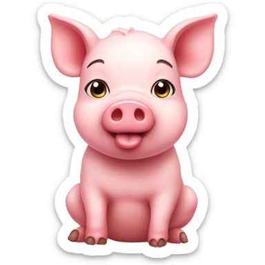 very cute pig w sticker
