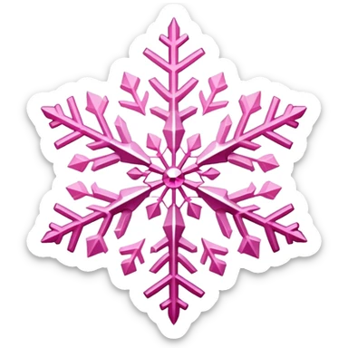 pink snowflake sticker