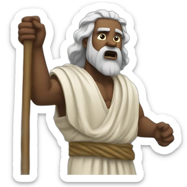 moses furious about the israelites sticker