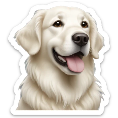 White Golden retriever  sticker