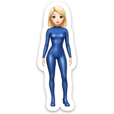 girl in tight latex outfit, full body sticker