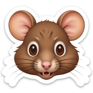 a crazy rat sticker
