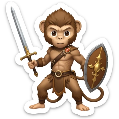 fire water air earth combine monkey warior  sticker
