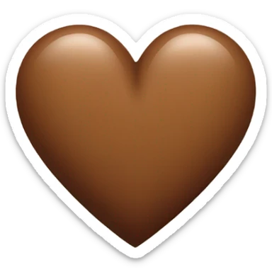 Brown heart sticker