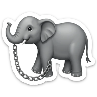 pata de elefante encadenada sticker