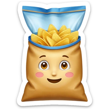 chips dans un paquet sticker