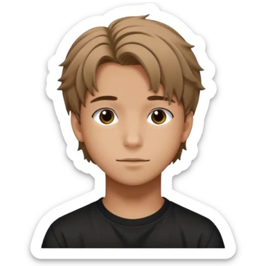 felix of stray kids brunnete sticker