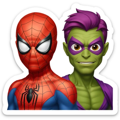 Spiderman's Green goblin classic sticker