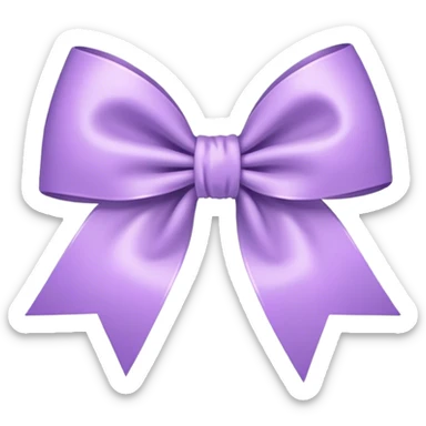 Light purple bow on light purple bow sticker