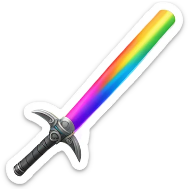 light saber sword with rainbow ray blade sticker