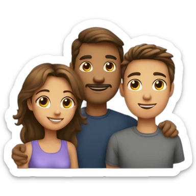 Mom Dad son older daughter younger daughter older boyfriend younger boyfriend sticker