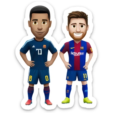 Ronaldo and messi  sticker