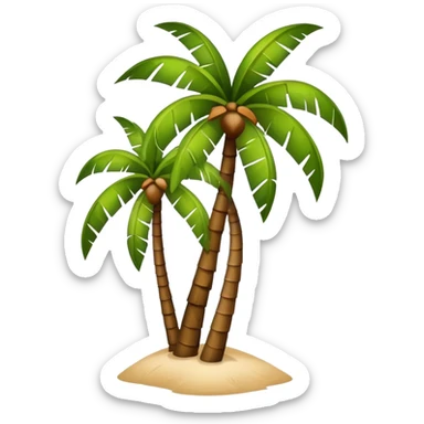 Palm tree with coconuts sticker