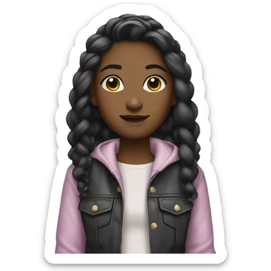 Girl wearing aesthetic clothes  sticker