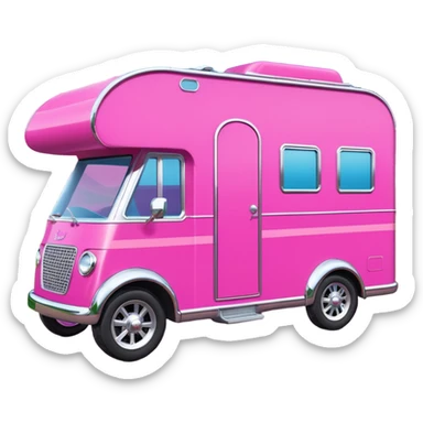 Ultra hotrod Barbie dream house Caravan-motorbike  sticker