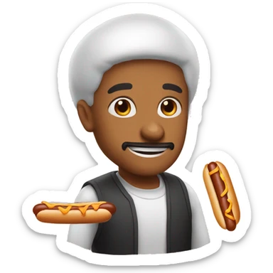 2 hotdogs 1 bun sticker