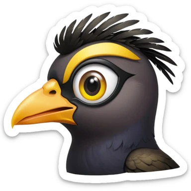 A love eye common myna bird emoji sticker
