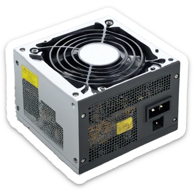 Black modular pc power supply sticker